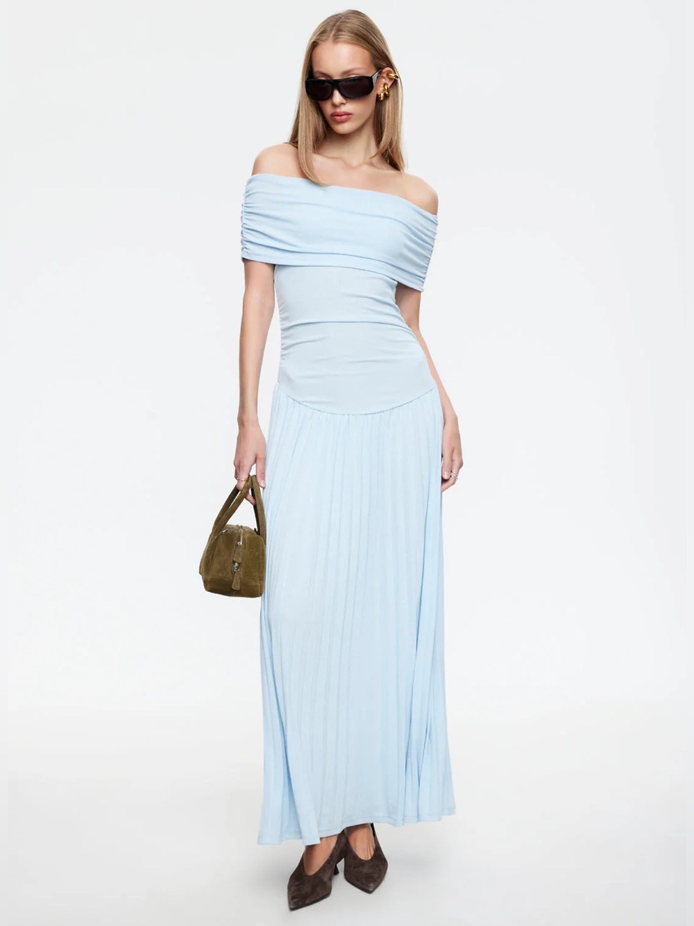 Lioness Field of Dreams Light Blue Maxi Dress Size XS